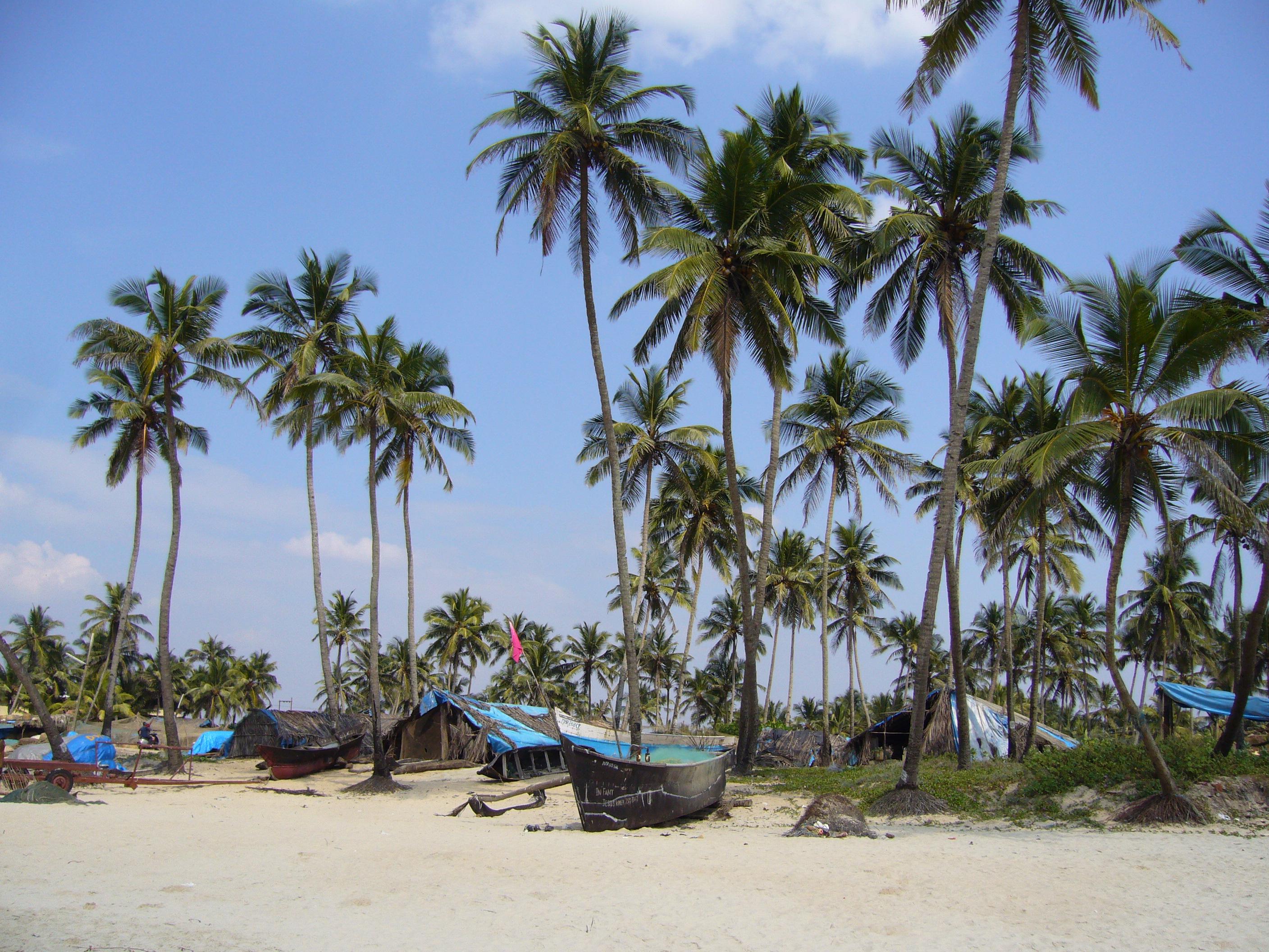 Colva Beach, South Goa, with its wide sandy shoreline