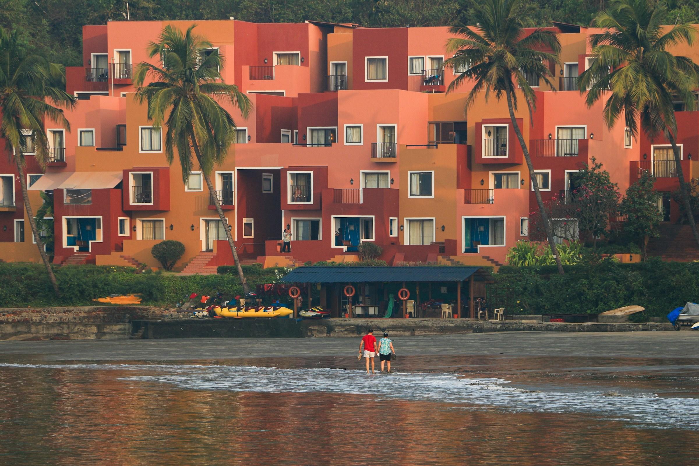 Colva Beach, South Goa, with its wide sandy shoreline